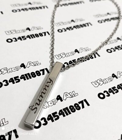 Customize Name Engraved Bar Locket